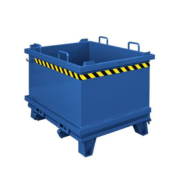 Eichinger® Klappbodenbehälter mit Zugseil, Volumen 0,5 m³, enzianblau
