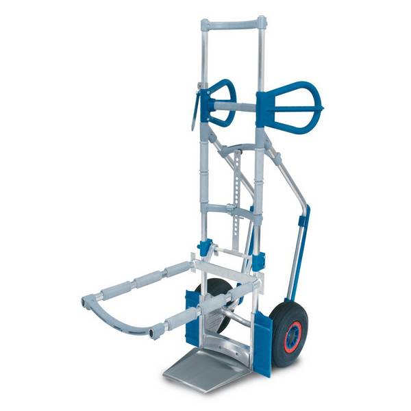 EXPRESSO Stuhlkarre aus Aluminium, Tragkraft 300 kg, Schaufel BxT 220