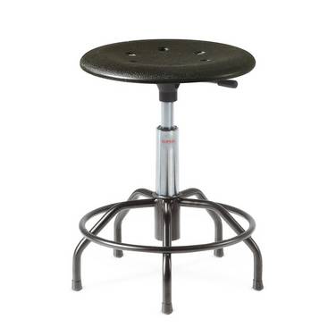 Global Stole A/S Hocker, Kunststoffformsitz, Sitzhöhe 480-610 mm, Stah
