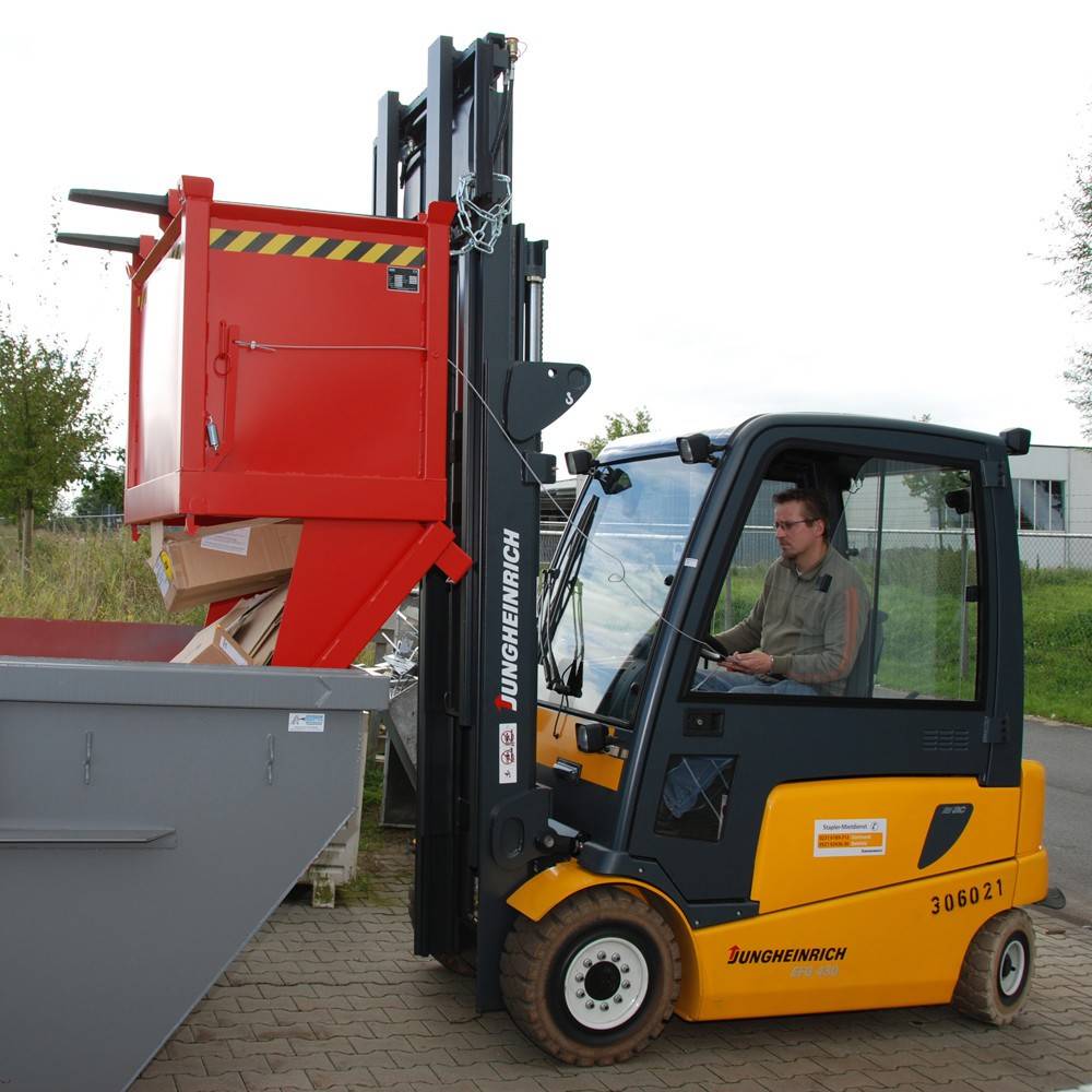 Bauer® Klappbodenbehälter, 3-fach stapelbar, lackiert, Volumen 1 m³-2