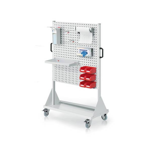Kappes RasterPlan® Hygienestation, mobile Stellwand, 2 Lochplatten