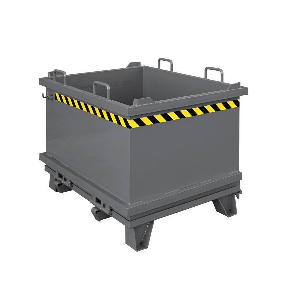 Klappbodenbehälter, 1000 kg, 300 Liter anthrazitgrau-0
