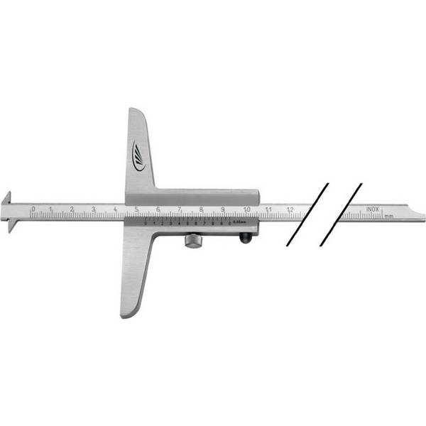 HELIOS PREISSER Tiefenmessschieber, abgesetzte Messschiene 8 x 3 mm, 3
