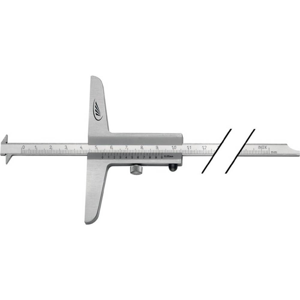 HELIOS PREISSER Tiefenmessschieber, abgesetzte Messschiene 8 x 3 mm, 2-0