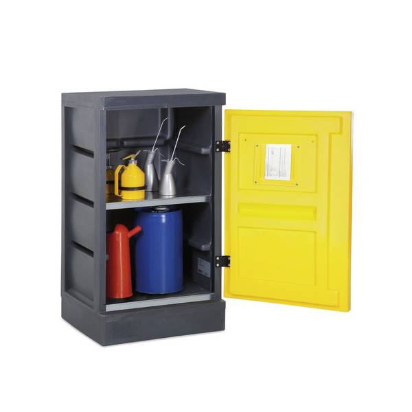 Denios Chemikalienschrank aus PE, HxBxT 1.130 x 610 x 640 mm