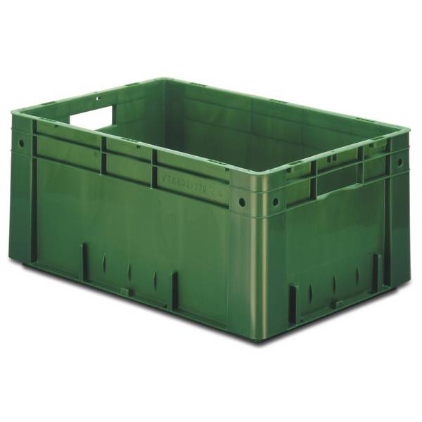 Eurobox für schwere Lasten, 60 Liter, rot, Griffe