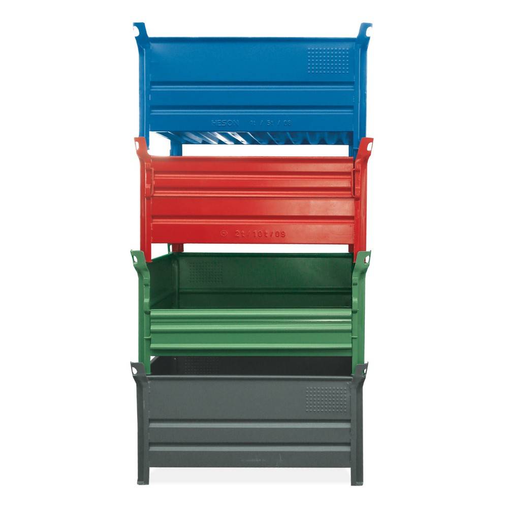 HESON®Stapelbehälter, mit ½ Vollwandklappe, Tragkraft 1.000 kg-0