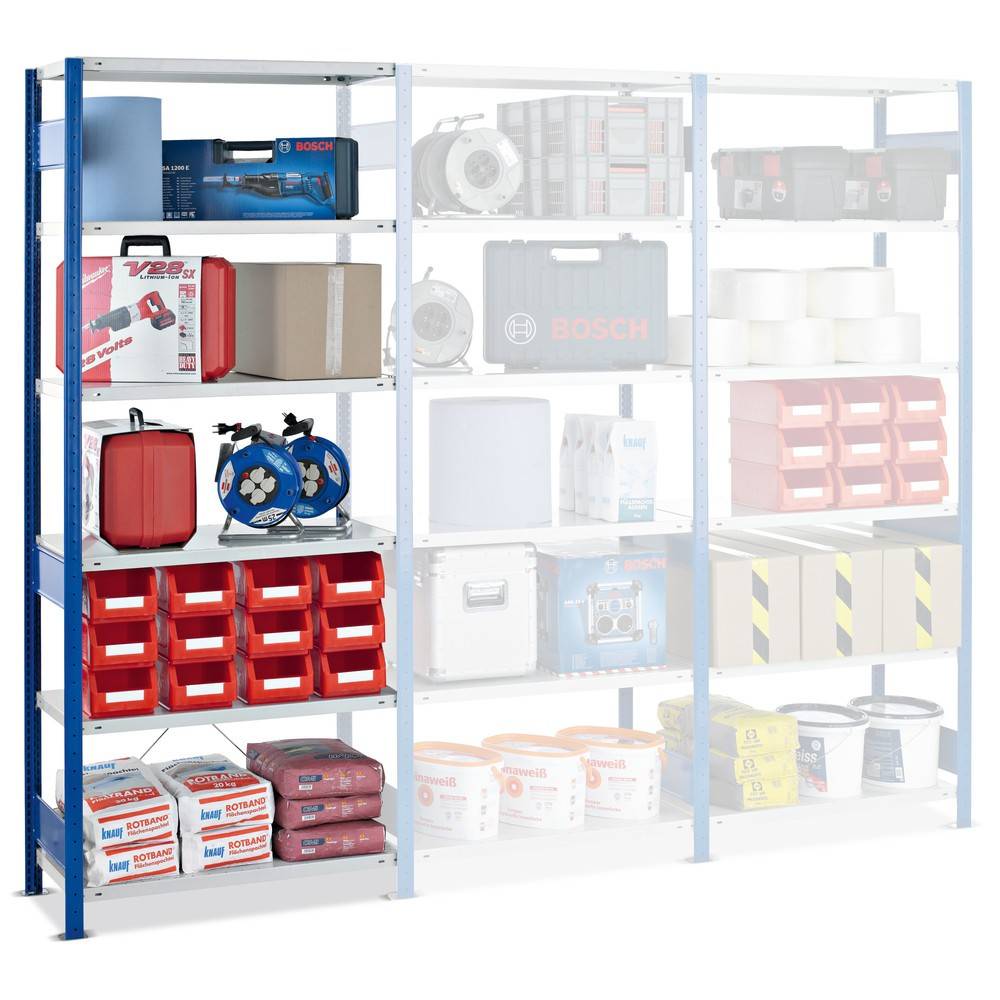 SCHULTE Fachbodenregal, AF, FL 150 kg, enzianblau/lichtgrau-0