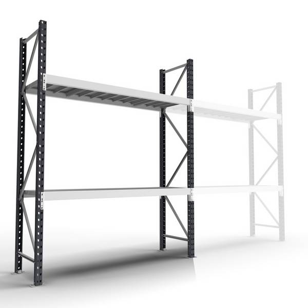 ManOrga Weitspannregal, mit Stahlpaneelen, GF, FL 880 kg