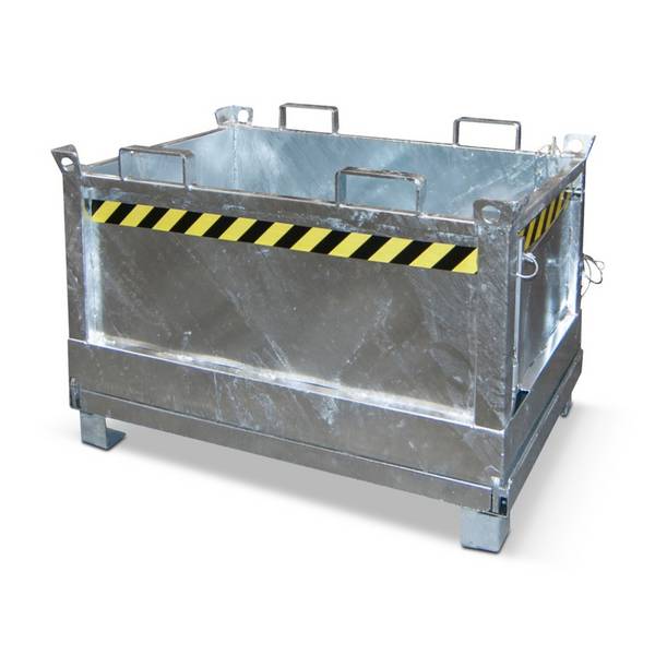 Bauer® Klappbodenbehälter, 3-fach stapelbar, verzinkt, TK 1.000 kg