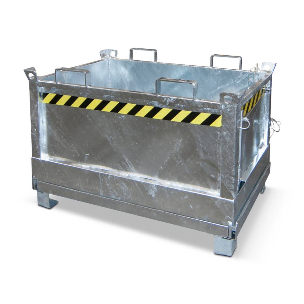 Bauer® Klappbodenbehälter, 3-fach stapelbar, verzinkt, TK 1.000 kg-0