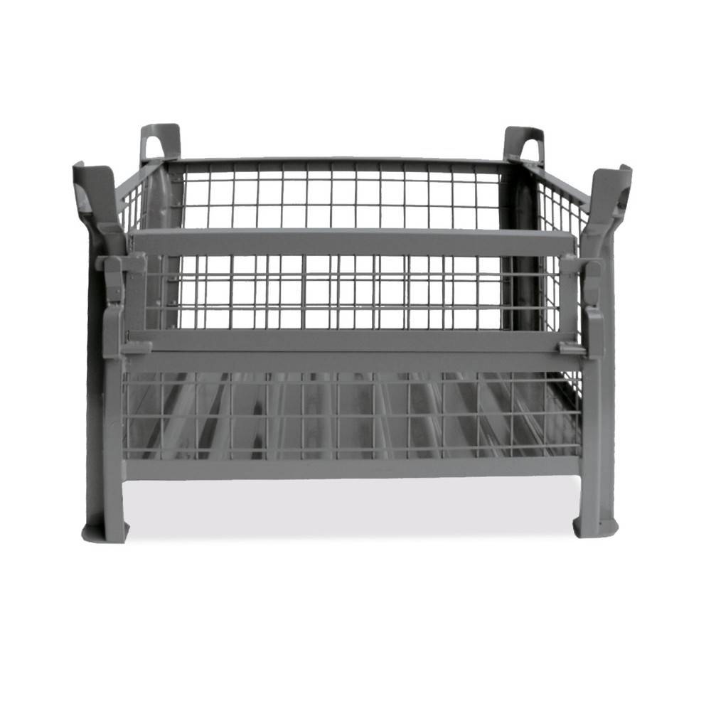 HESON® Industrie-Gitterbox, mit ½ Gitterklappe, feuerverzinkt-0