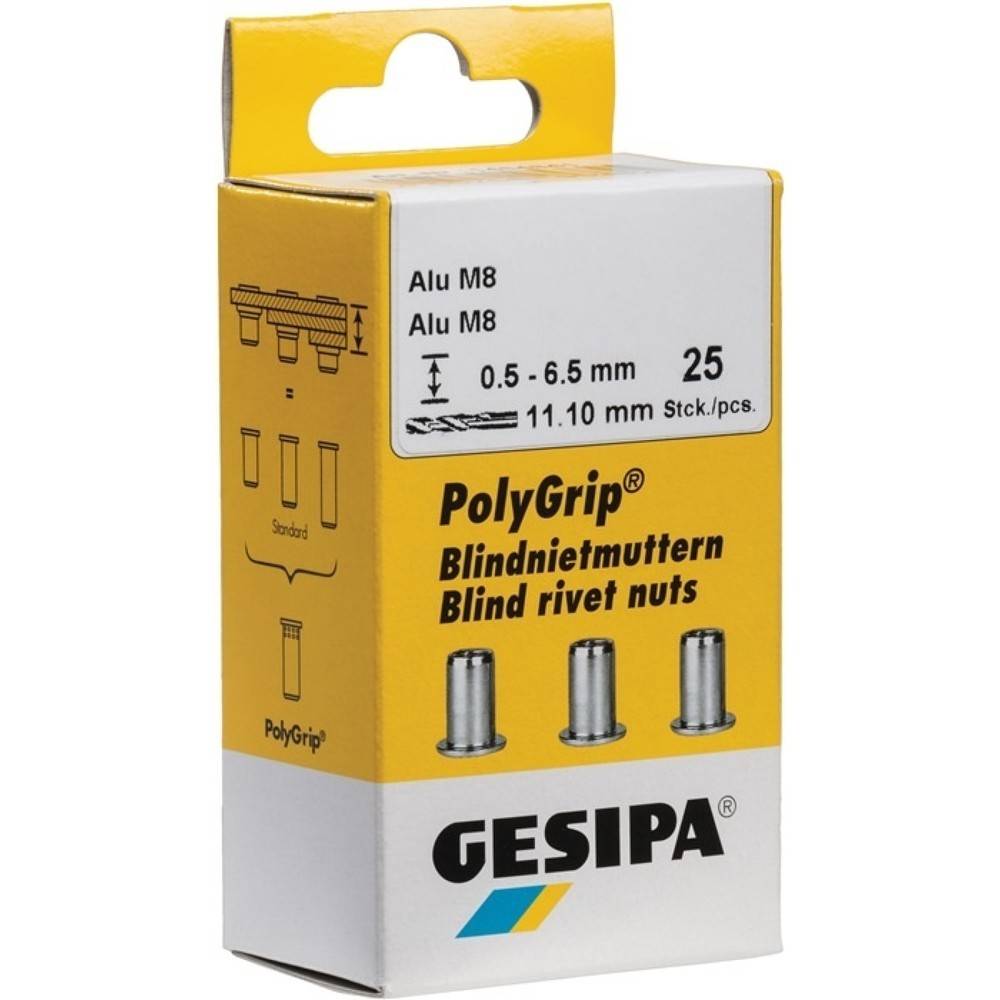 Blindnietmutter PolyGrip® Nietschaft dxl 7x13,5mm M5 VA A2 50 St.GESIPA-1