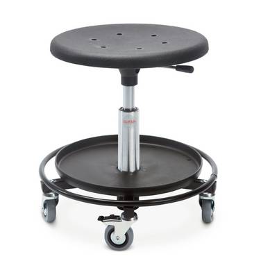 Global Stole A/S Hocker, PU-Formsitz Ø 480 mm, Sitzhöhe 470-660 mm