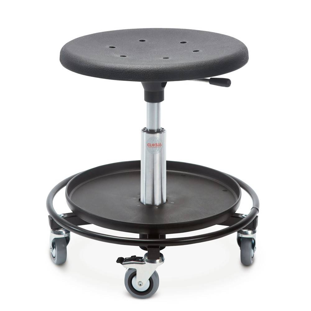 Global Stole A/S Hocker, PU-Formsitz Ø 480 mm, Sitzhöhe 470-660 mm-0