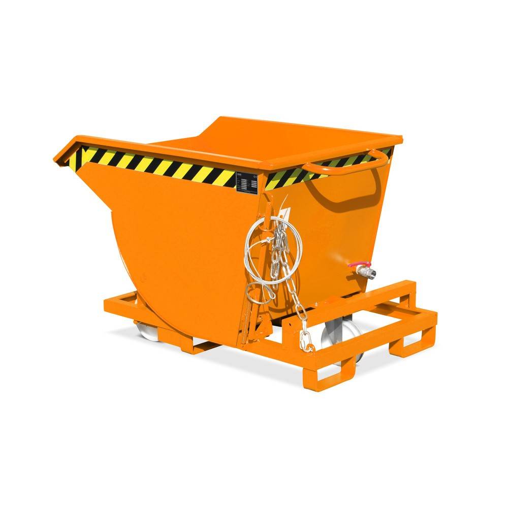 Bauer® Späne-Kippbehälter mit Abrollmechanik und Rollensatz, niedrige-4