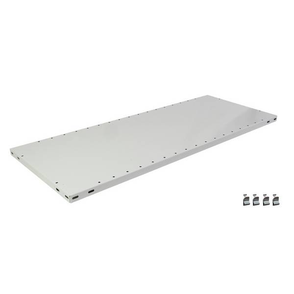 Fachboden B1300xT600mm Trgf.150kg Stahlbl.lichtgrau pulv.f.Steckregal SCHULTE