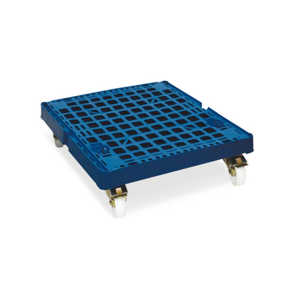 Rollbehälter Classic, 4-seitig, feinmaschig, blau verzinkt-2