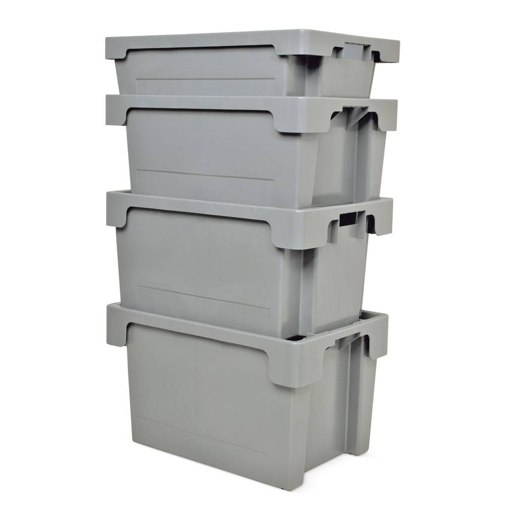 Eurobox, Wände + Boden geschlossen, 60 Liter, grau-0