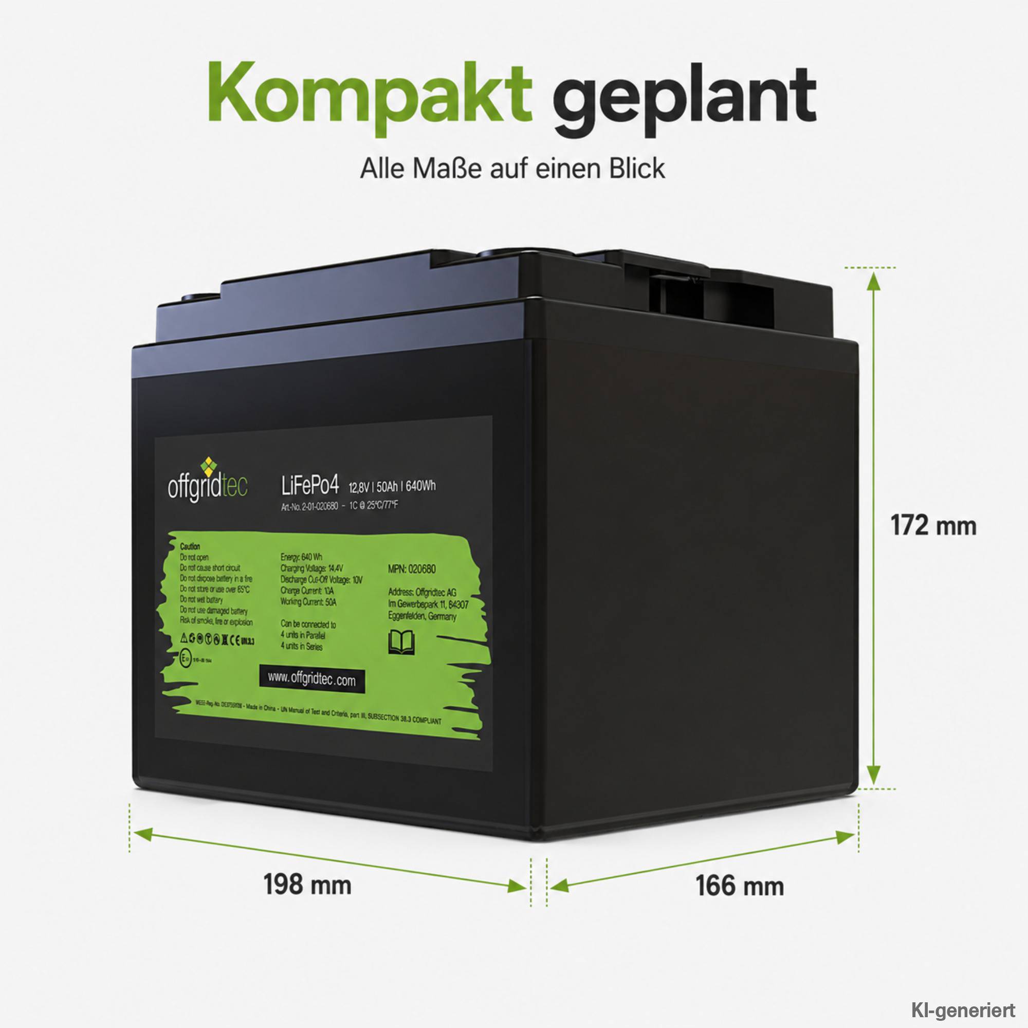 Offgridtec LiFePo4 Akku 12/50 12,8V 50Ah BMS integriert 640Wh-3