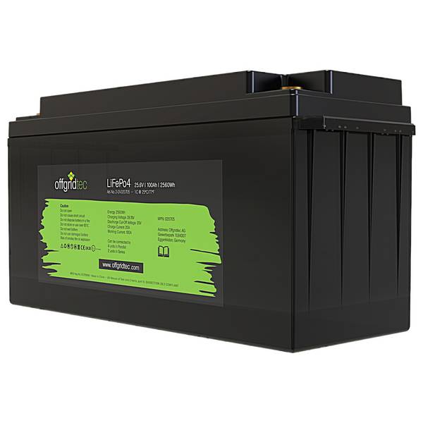 Offgridtec LifePo4 Akku 25,6/100 25,6V 100Ah BMS integriert 2560Wh
