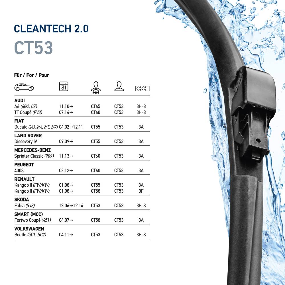 HELLA 9XW 358 053-211 Cleantech Scheibenwischer - WBU21 - Flachbalkenwischerblatt - für Linkslenker-1