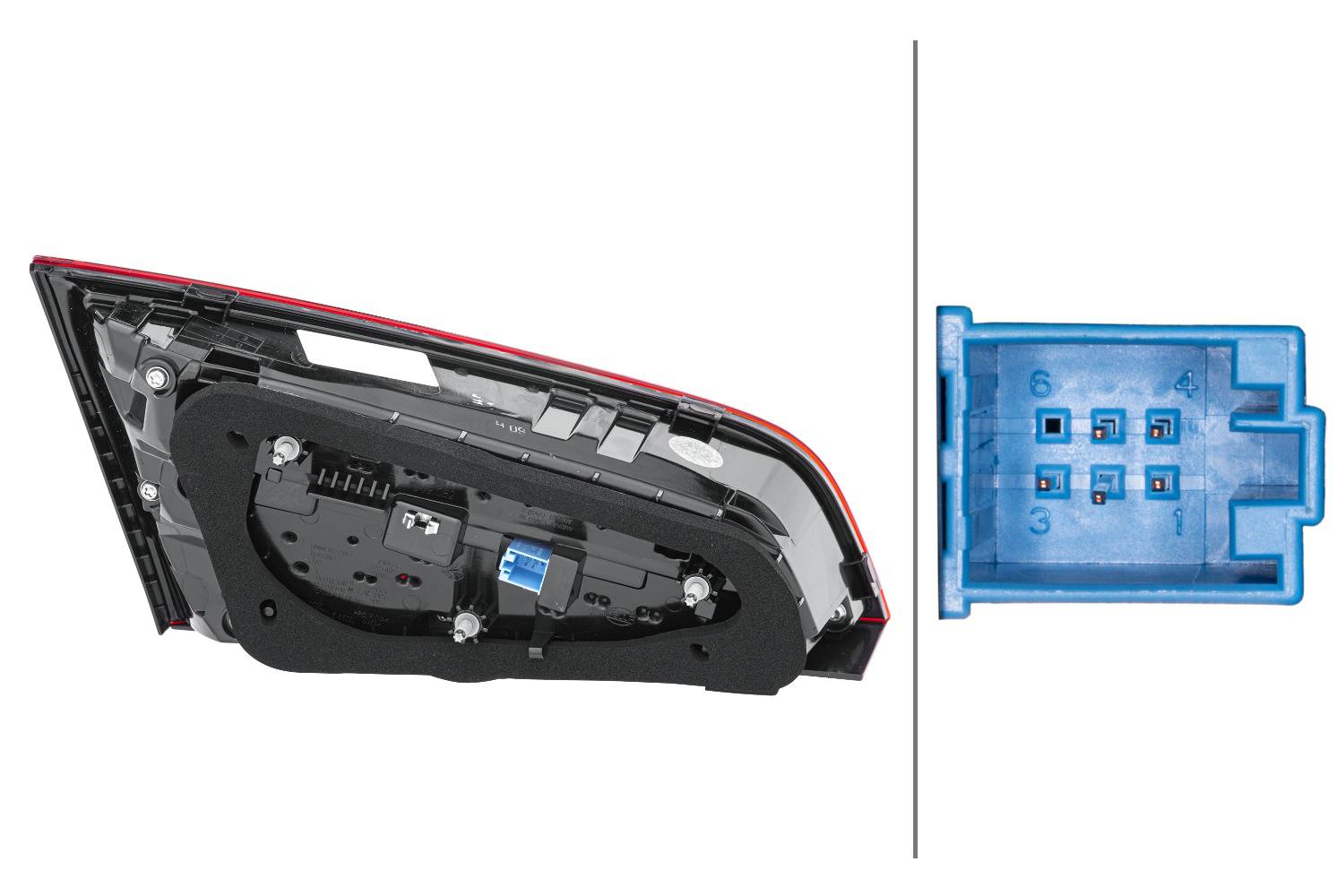 HELLA 2SV 012 837-141 Heckleuchte - LED - innerer Teil - rechts - für u.a. Audi A3 Sportback (8Va, 8-1