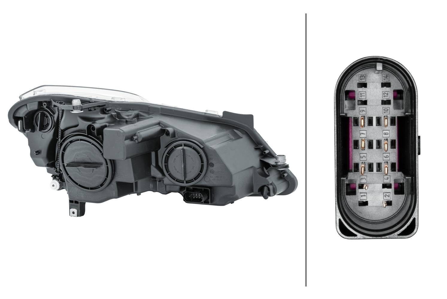 HELLA 1EL 009 647-911 DE/Halogen-Hauptscheinwerfer - links - für u.a. MB E-Class Coupe (C207)-3