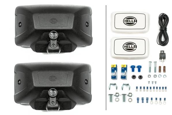 HELLA 1FB 010 951-821 FF/Halogen-Fernscheinwerfersatz - Comet FF 450 - 12V - rechteckig - Anbau - gl-3