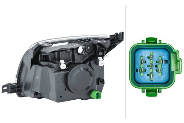 HELLA 1LD 246 044-241 Halogen-Hauptscheinwerfer - rechts - für u.a. Ford Fusion (Ju_)-1