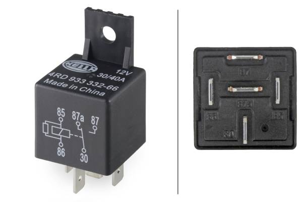 HELLA 4RD 933 332-661 Relais, Arbeitsstrom - 12V - 5-polig - Schaltbild: W2 - Stecker: B1 - Wechsler-1