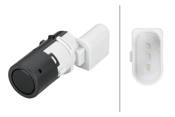 HELLA 6PX 358 141-001 Sensor, Einparkhilfe - gerade - 3-polig - gesteckt - lackierbar