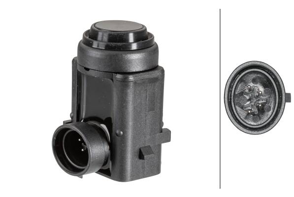HELLA 6PX 358 141-011 Sensor, Einparkhilfe - 3-polig - gesteckt - lackierbar-0