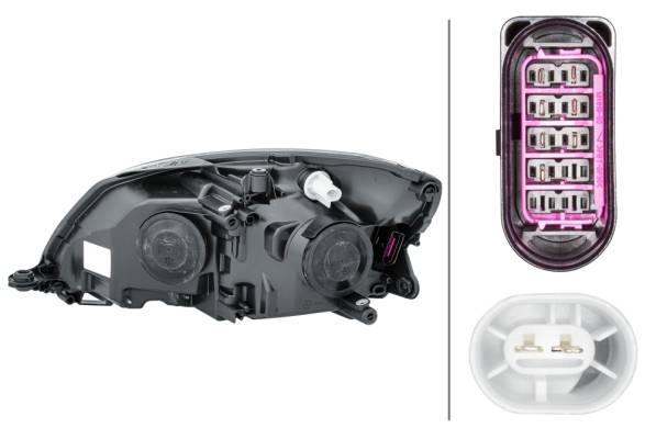 HELLA 1EL 010 417-381 DE/FF/Halogen-Hauptscheinwerfer - rechts - für u.a. Skoda Fabia II (542)-2