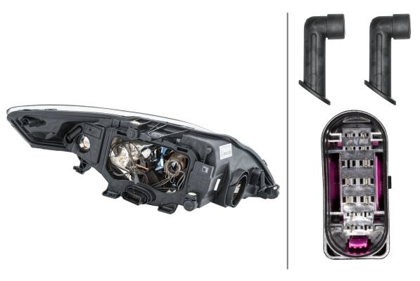 HELLA 1ZL 010 541-071 DE/Halogen-Hauptscheinwerfer - links - für u.a. Ford Mondeo IV Turnier (Ba7)-1