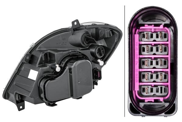 HELLA 1EB 247 012-021 FF/Halogen-Hauptscheinwerfer - rechts - für u.a. MB Sprinter 3,5-T Box (906)-1