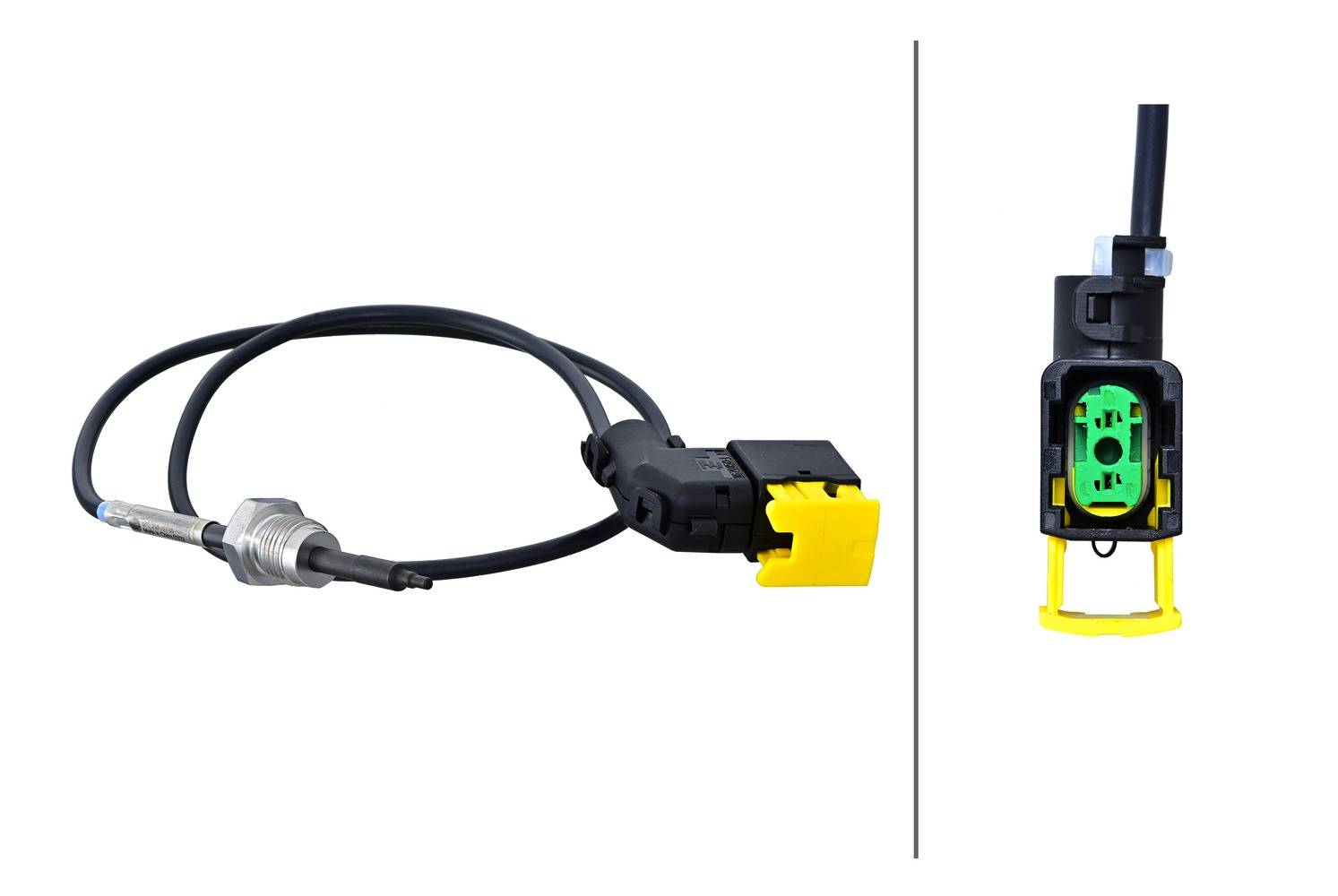 Sensor Abgastemperatur geschraubt 2-polig 560 mm Kabel HELLA für u.a. DAF CF-1