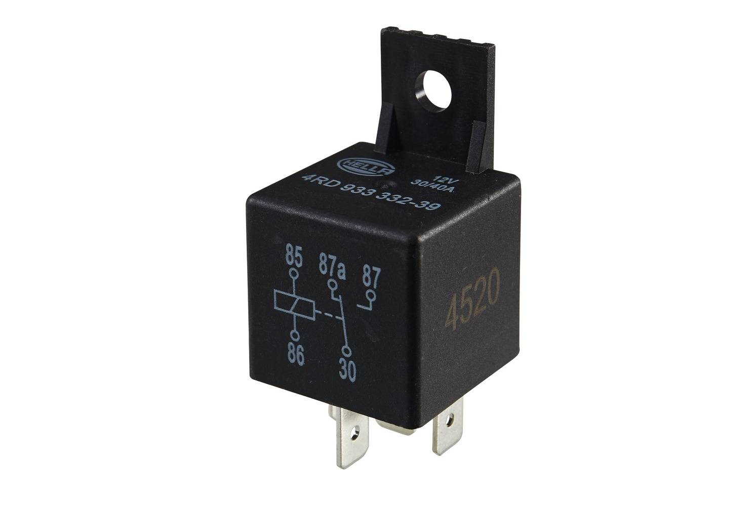 HELLA 4RD 933 332-391 Relais, Arbeitsstrom - 12V - 5-polig - Wechsler - mit Halter - Menge: 1-3