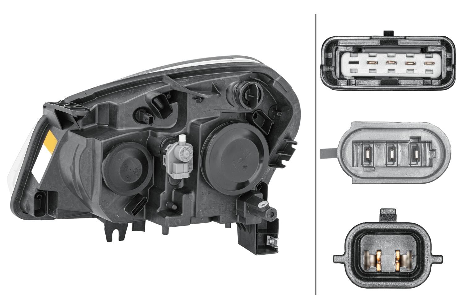 HELLA 1EF 238 042-021 Halogen-Hauptscheinwerfer - rechts - für u.a. Nissan Qashqai (+2) I (J10,Nj10,-3
