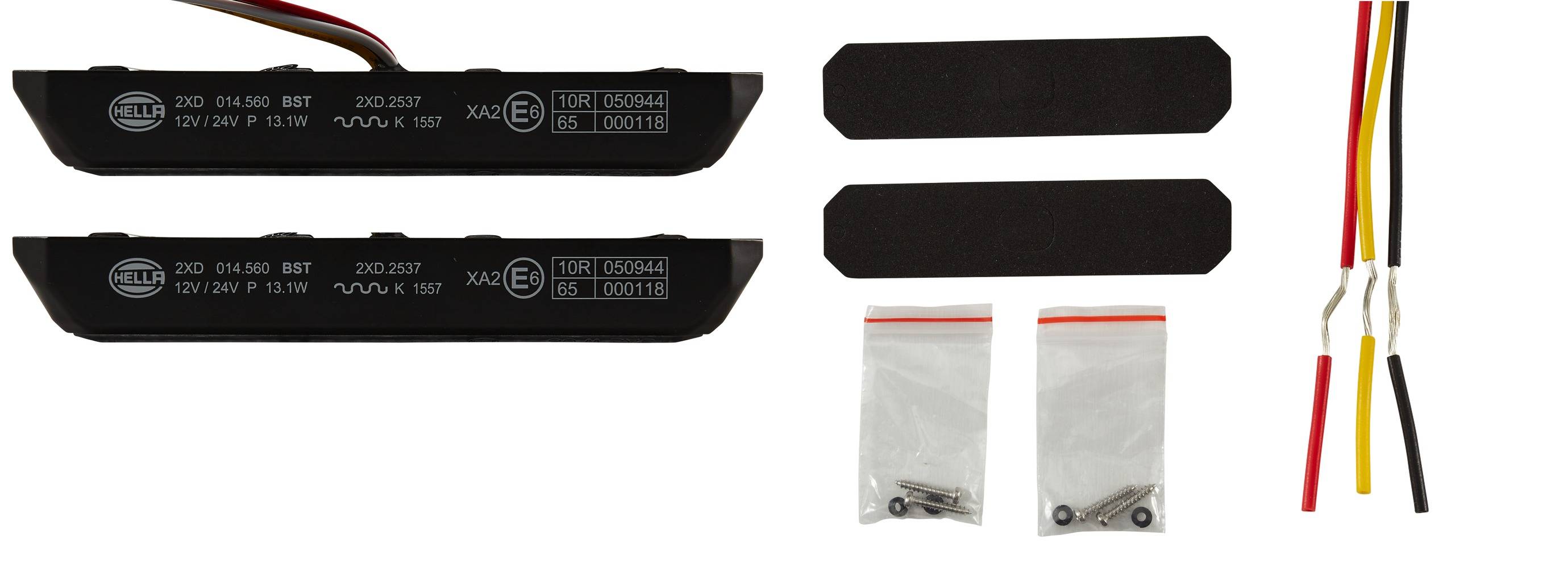 HELLA 2XD 014 560-201 LED-Blitz-Kennleuchte - BST - 12/24V - gelb - Anbau/geschraubt - glasklar - ge-4
