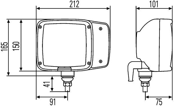 HELLA 1SA 996 120-177 Hauptscheinwerfer - 12V - Referenzzahl: 17.5 - Anbau - Stecker: DEUTSCH Stecke-1
