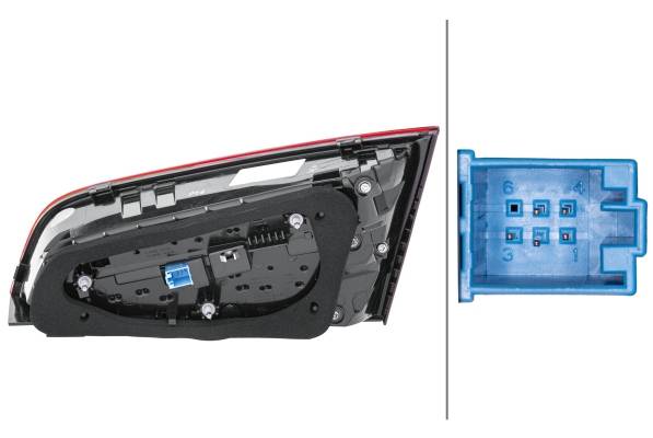 HELLA 2SV 012 837-131 Heckleuchte - LED - innerer Teil - links - für u.a. Audi A3 Sportback (8Va, 8V-0