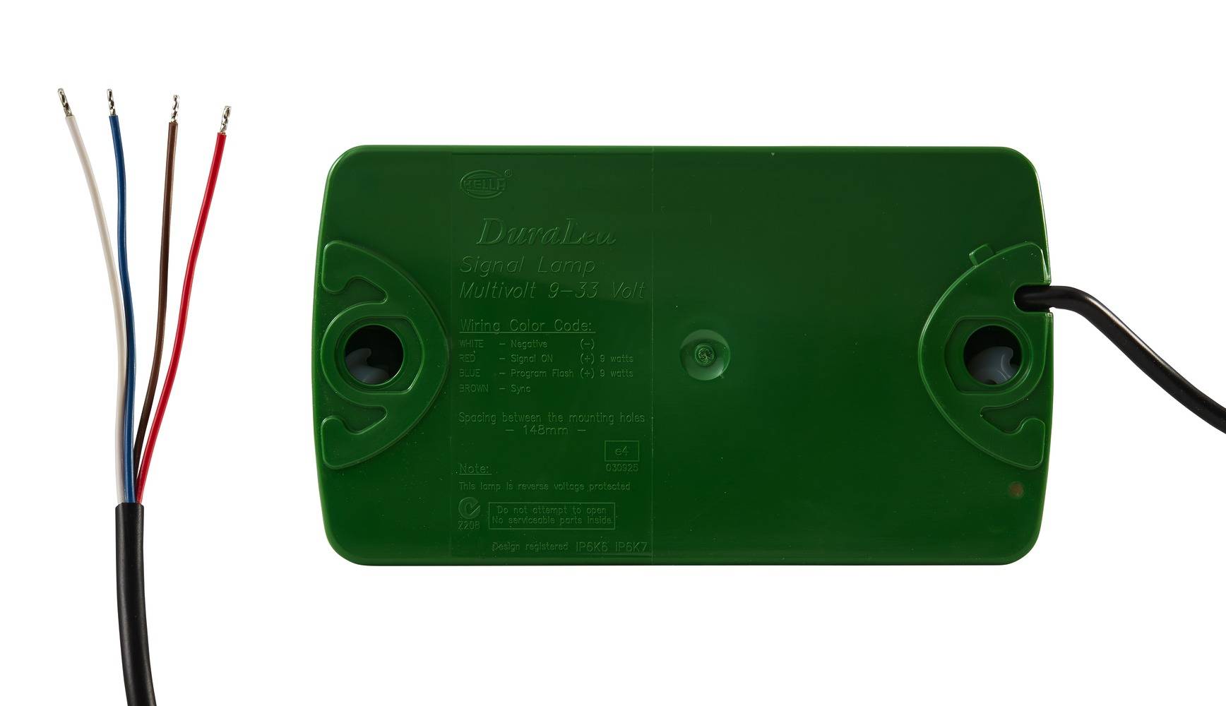 HELLA 2XD 965 429-031 LED-Blitz-Kennleuchte - Multi F Duraled - 12/24V - Anbau - grün - grün - Kabel-2