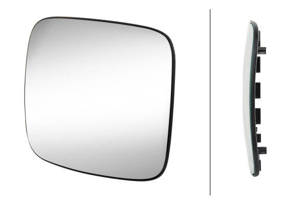 HELLA 9MX 563 717-032 Spiegelglas, Weitwinkelspiegel - 24V - Breite: 174mm - Höhe: 169mm
