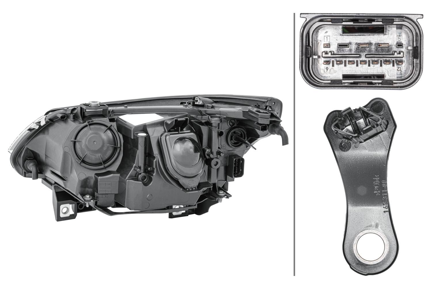 HELLA 1LL 009 449-041 DE/Halogen-Hauptscheinwerfer - rechts - für u.a. BMW 5 (E60)-3