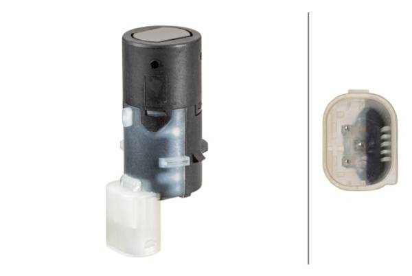 HELLA 6PX 358 141-231 Sensor, Einparkhilfe - gerade - 3-polig - gesteckt - lackierbar