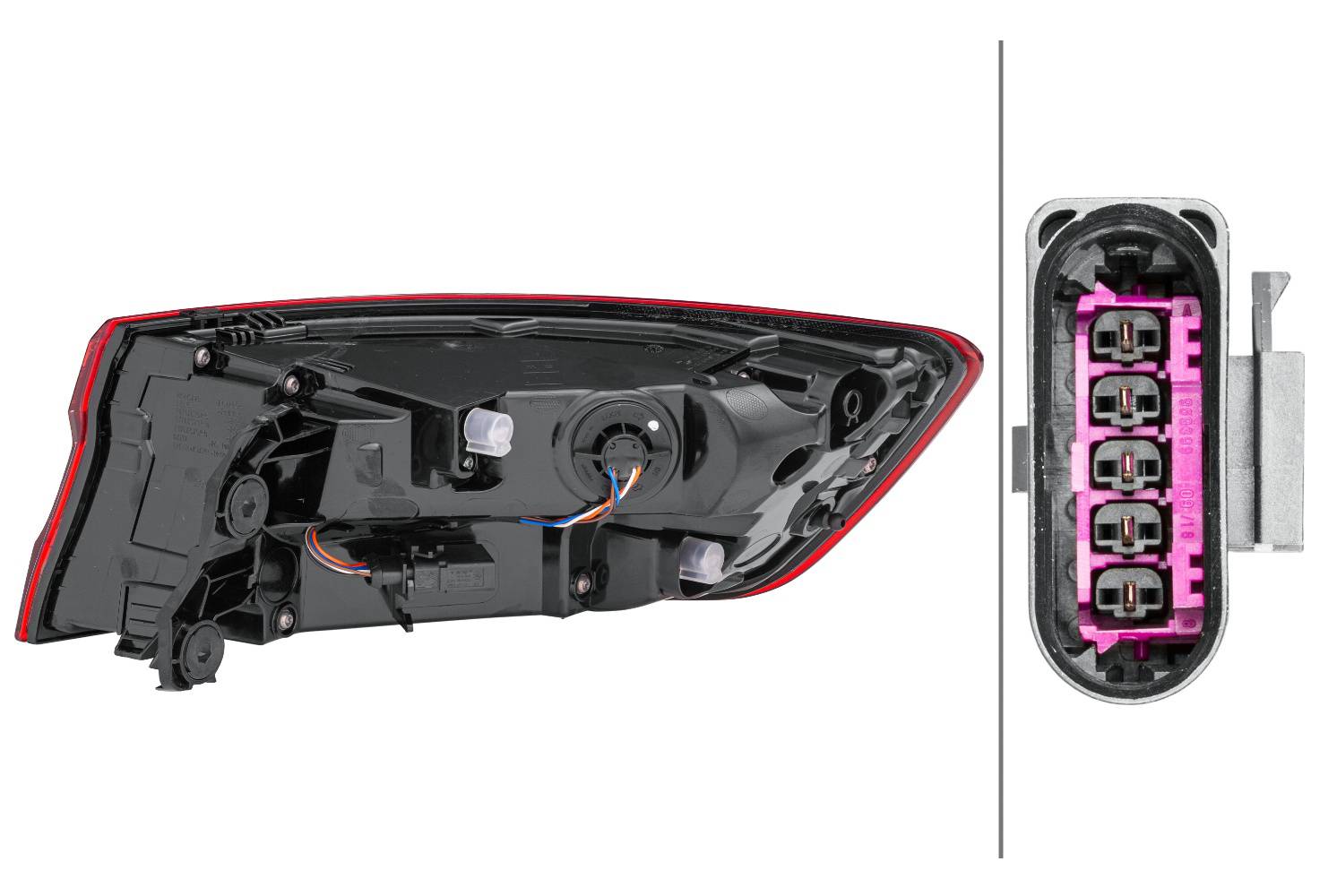HELLA 2SD 012 246-171 Heckleuchte - LED - äusserer Teil - links - für u.a. Audi (Faw) A4L (B9, 868,-1