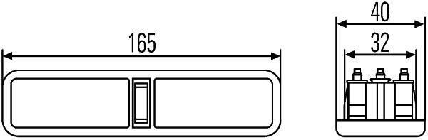 HELLA 2JA 996 038-001 Innenraumleuchte - K (10W) - Einbau - innen-0