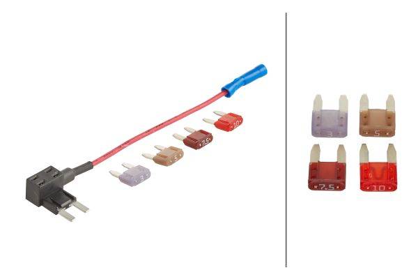 HELLA 8JD 743 557-801 Sicherungshalter - Mini-Flachstecksicherung - Set-1
