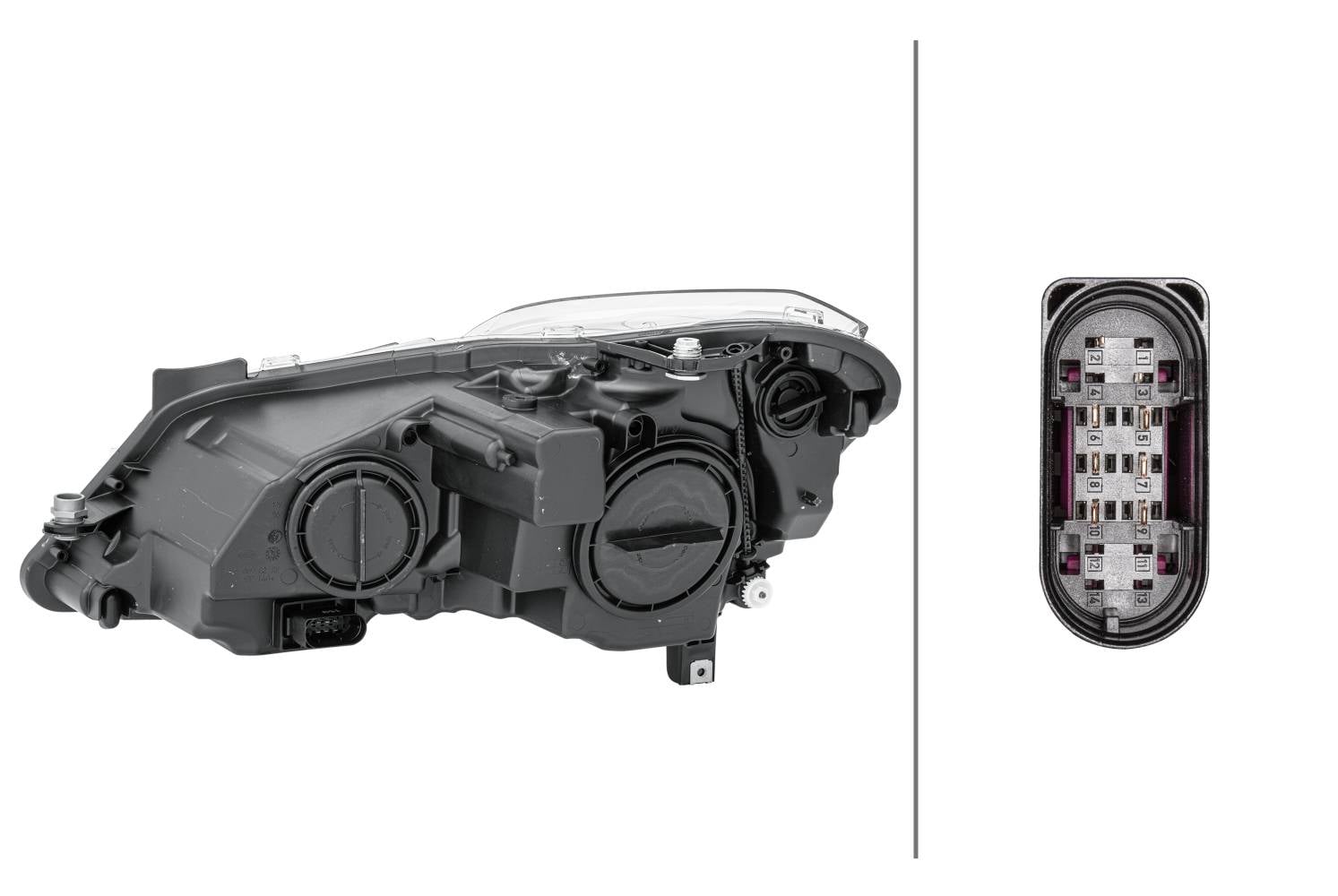 HELLA 1EL 009 647-921 DE/Halogen-Hauptscheinwerfer - rechts - für u.a. MB E-Class Coupe (C207)-3